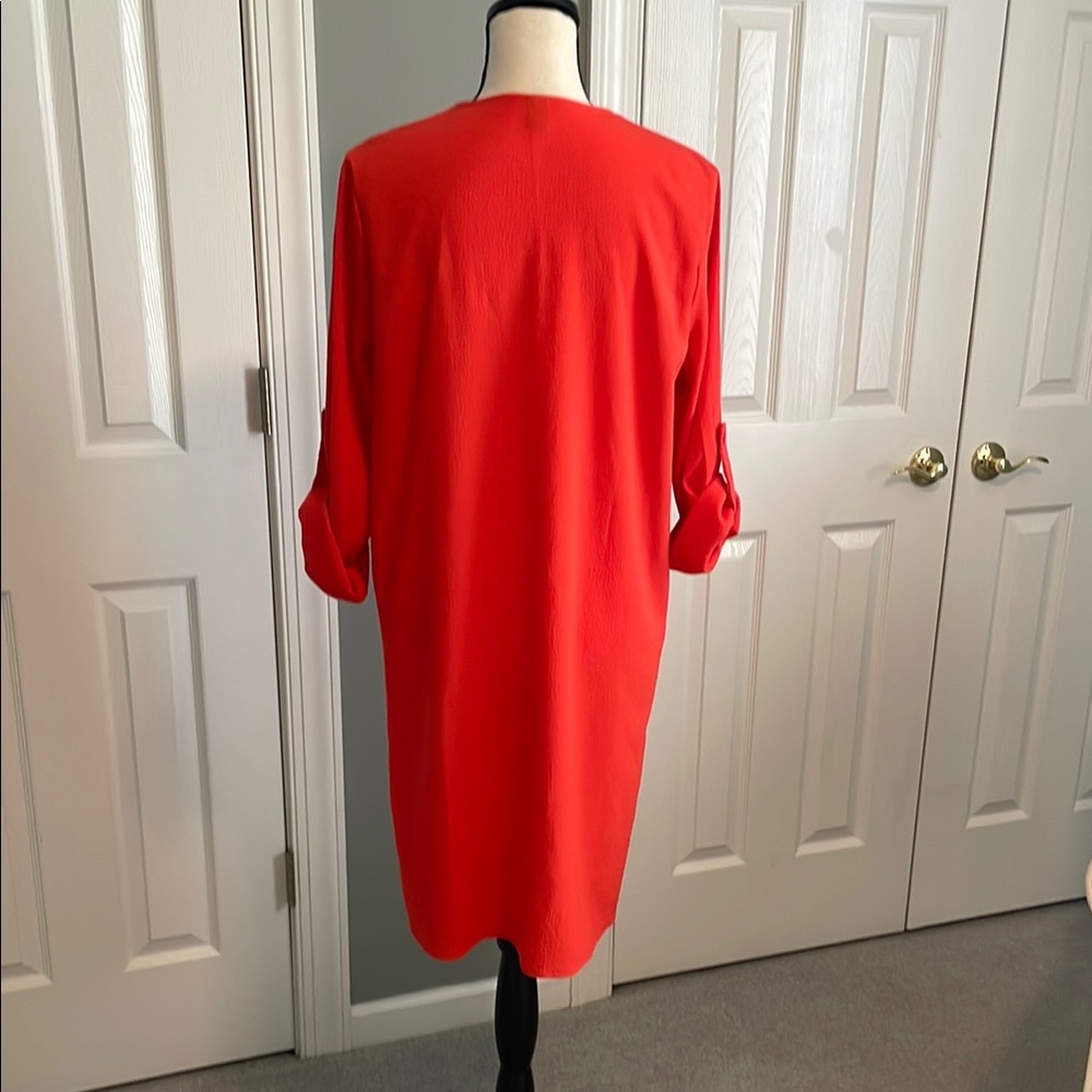 SHEIN Coral V-Neck Dress - Picture 2 of 3